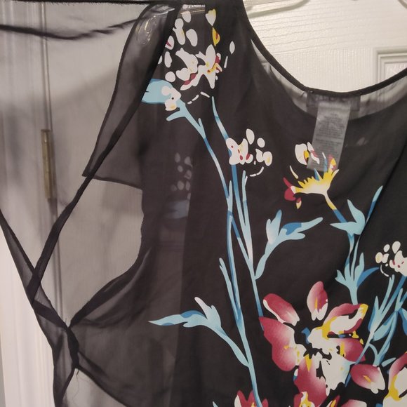 Laura Petite XS black see through top with lining. - Picture 8 of 8